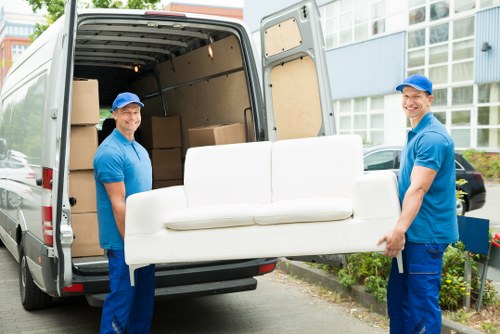 Office removals team planning a workplace move in Southlambeth