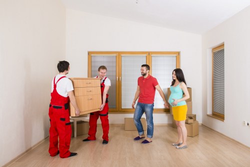 Removal van parked for a Southlambeth home move