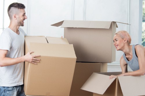 Moving van service managing boxes and household items in Southlambeth