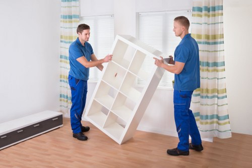 Professional moving van loading furniture for a Southlambeth customer
