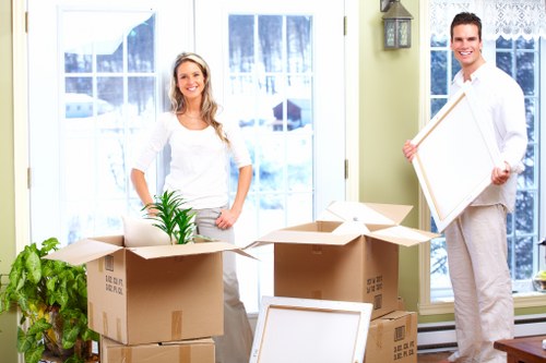 Prepared boxes and moving supplies for a Southlambeth relocation